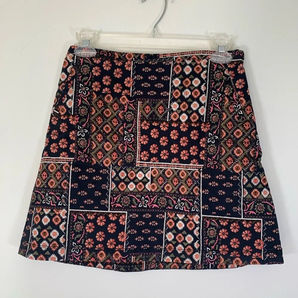 Hollister Skirt Juniors Size 1 Blue Floral Mini Skirt